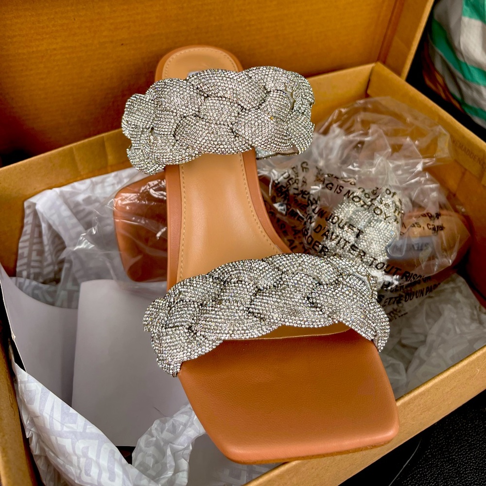 Steve Madden Braided rhinestone Heel